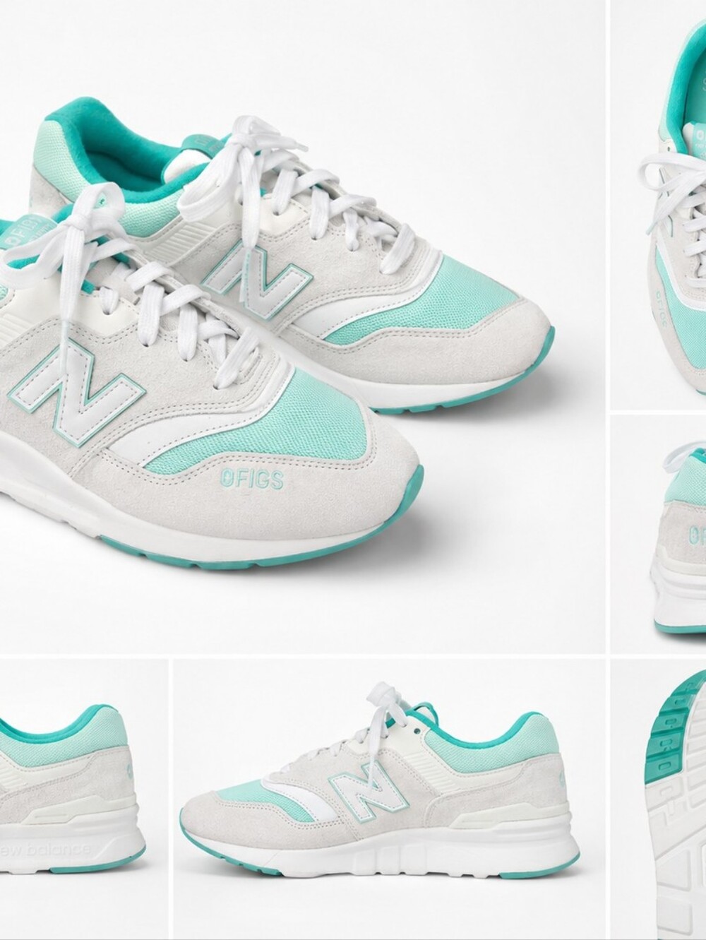 New Balance Mint Green and White Women's Athletic Sneakers